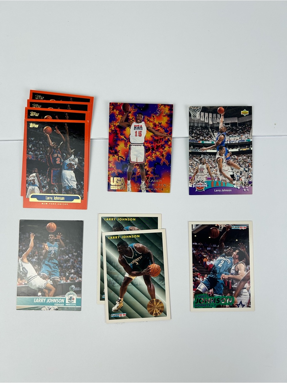 FINAL SALE! 1993-99 Larry Johnson Basketball Card Lot 10 Hornets Knicks